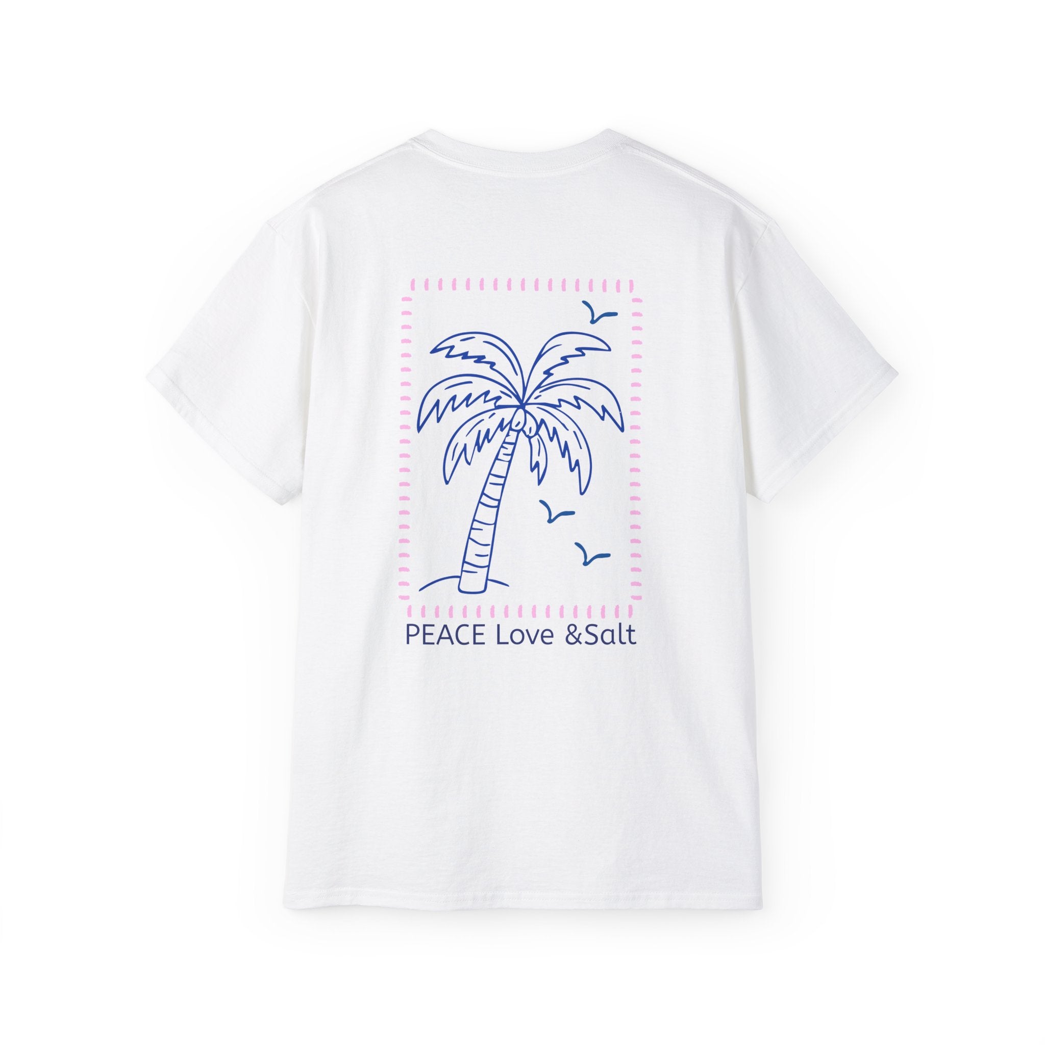 Palm Tree Tee — "PEACE Love & Salt" Beach Graphic T-Shirt Peace Love & Salt Collection