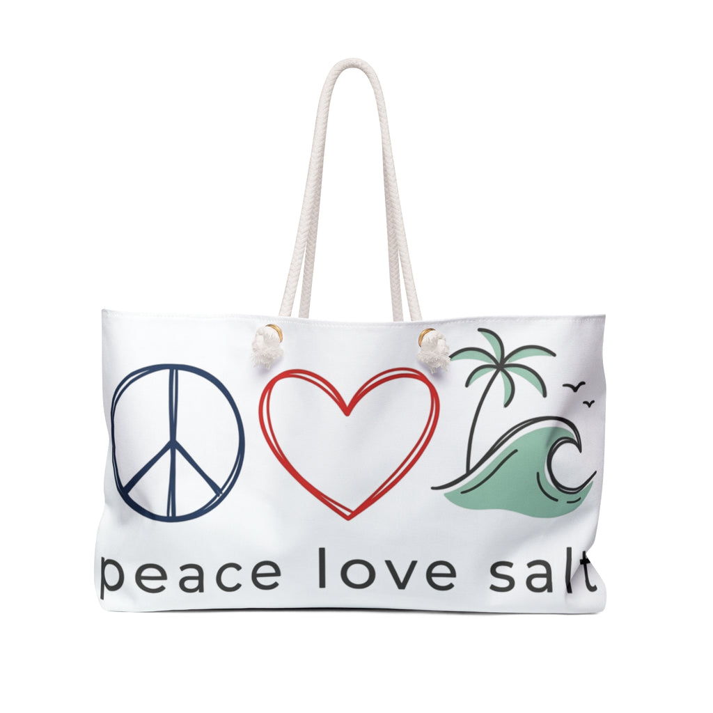 Peace Love Salt Weekender Bag — Beach Tote for Surf Trips & Vacations- Peace Love salt Collection