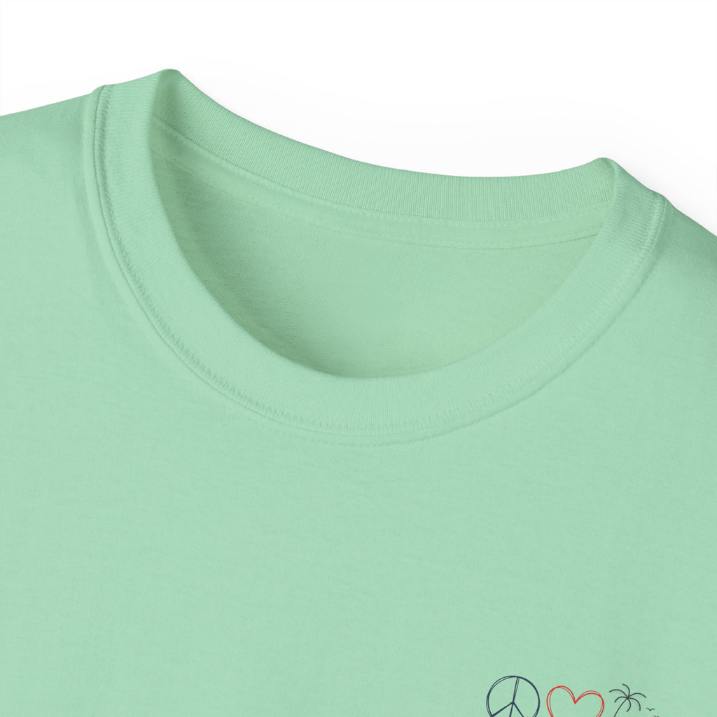 Sunset Wave Tee — Beach Graphic Cotton T-Shirt - Peace Love & salt Collection