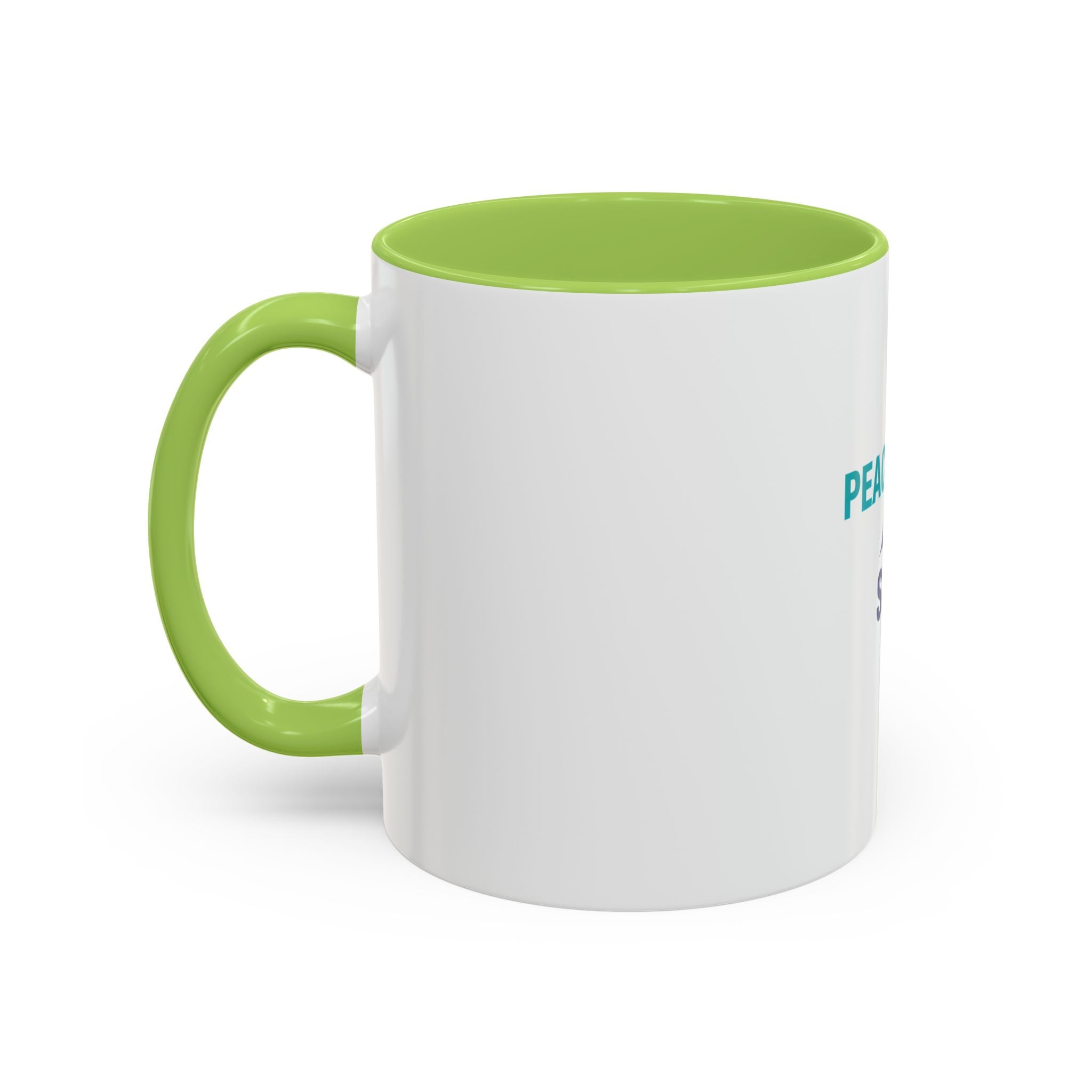 Peace • Love • Salt Accent Coffee Mug — Beach Wave Ceramic Cup (11/15 oz)