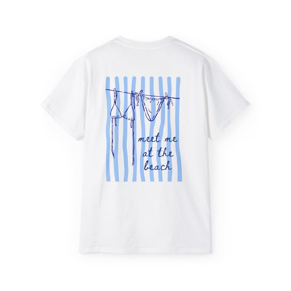 Beach Vibes Tee — "Meet Me at the Beach" Cotton T‑Shirt Salty Girl Collection