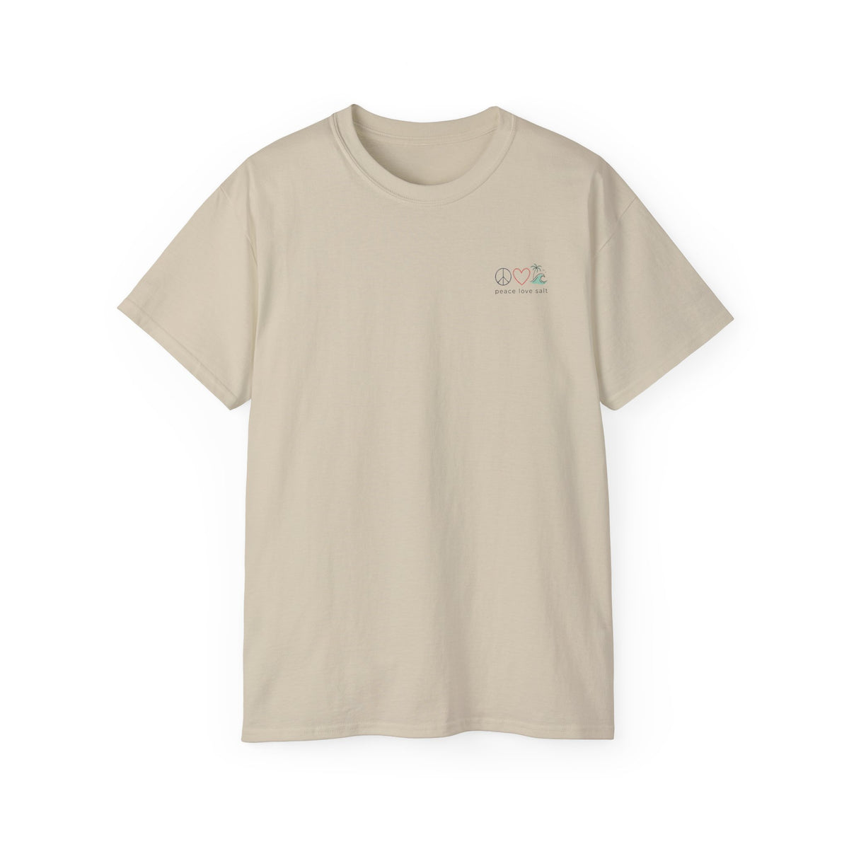 Sunset Wave Tee — Beach Graphic Cotton T-Shirt - Peace Love & salt Collection