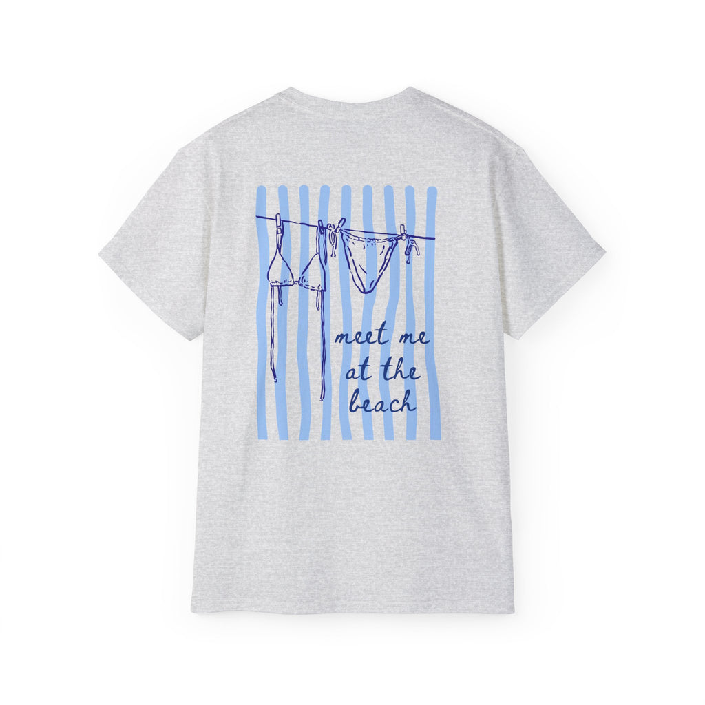 Beach Vibes Tee — "Meet Me at the Beach" Cotton T‑Shirt Salty Girl Collection