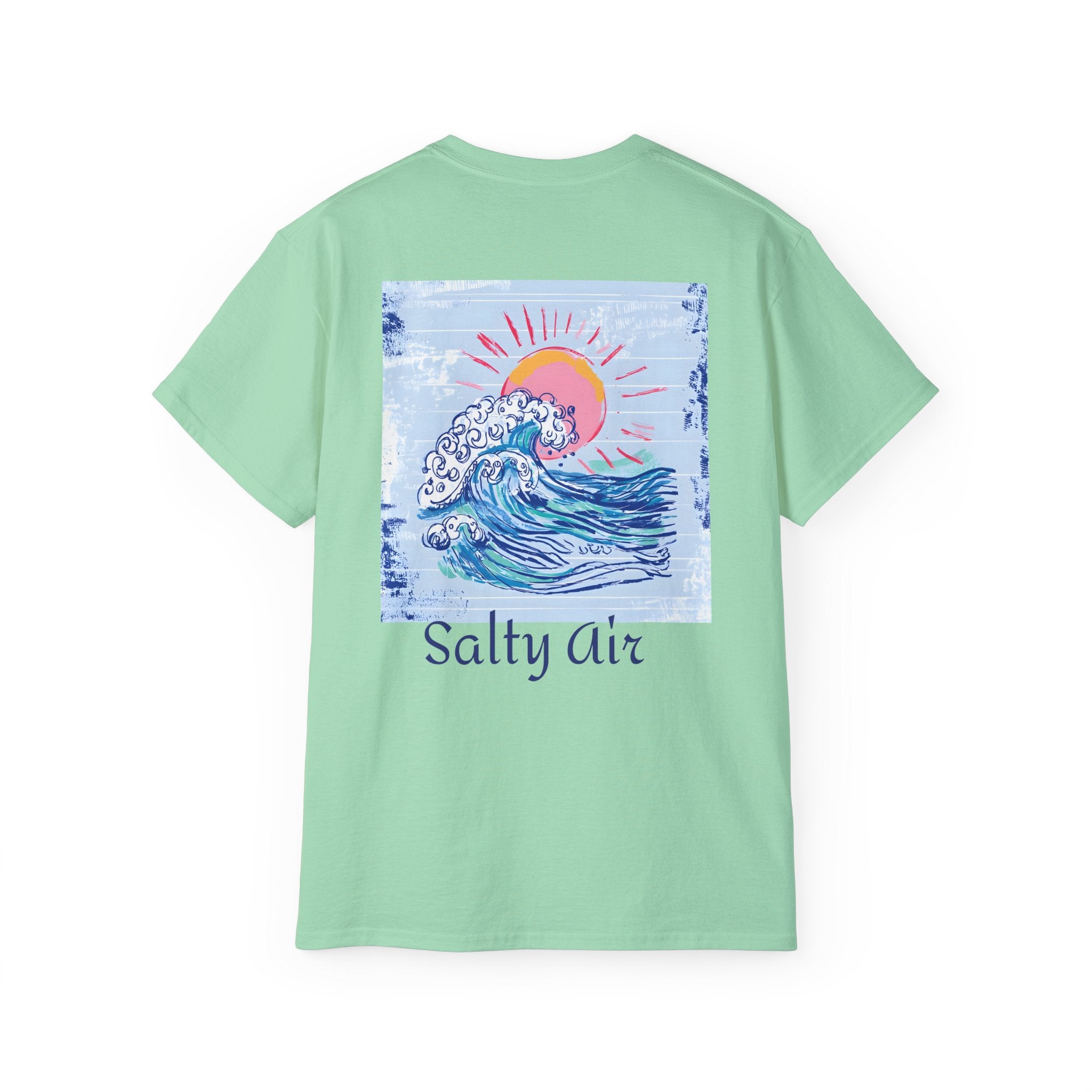 Salty Air Wave Tee — Beach Surf Graphic T-Shirt PLS Collection