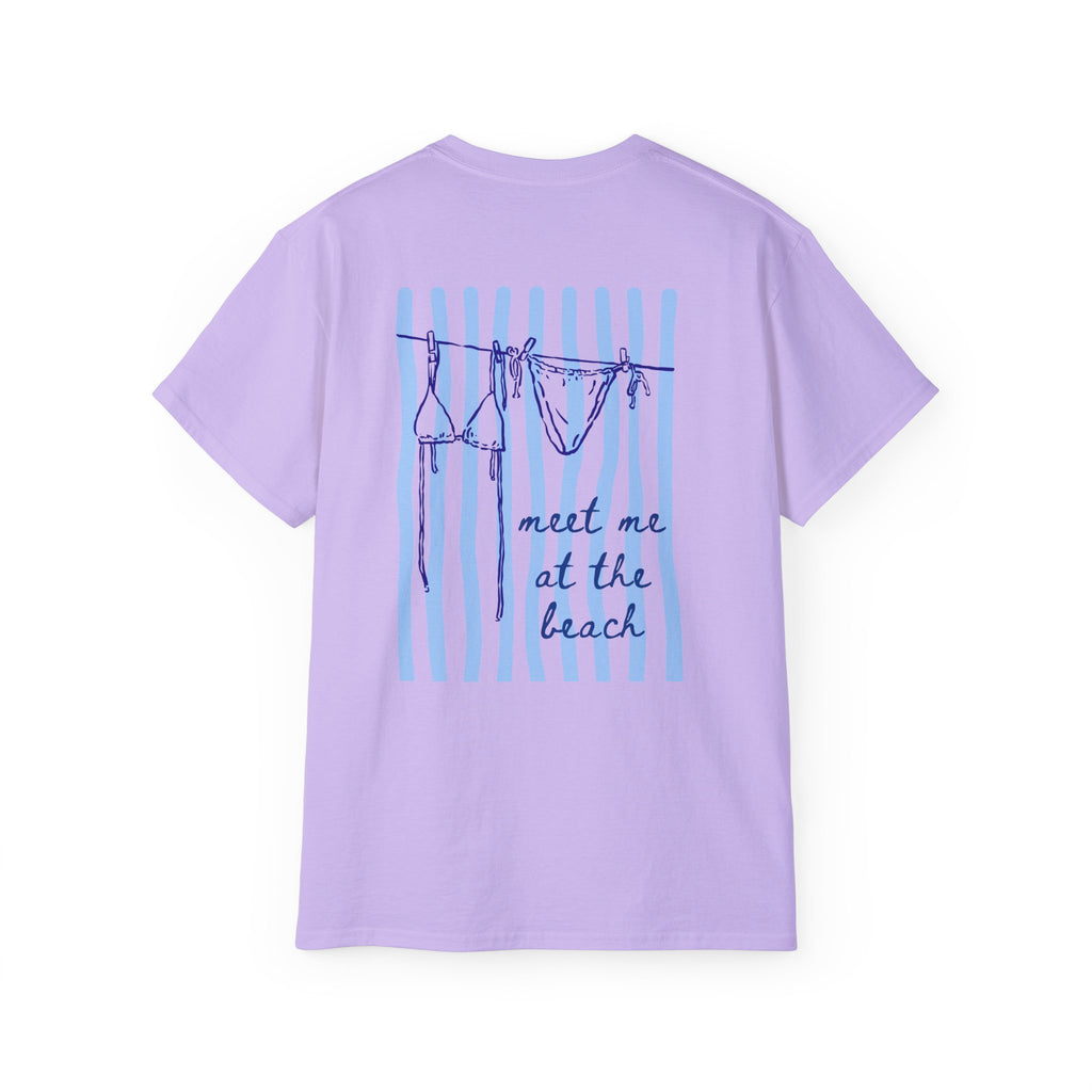 Beach Vibes Tee — "Meet Me at the Beach" Cotton T‑Shirt Salty Girl Collection