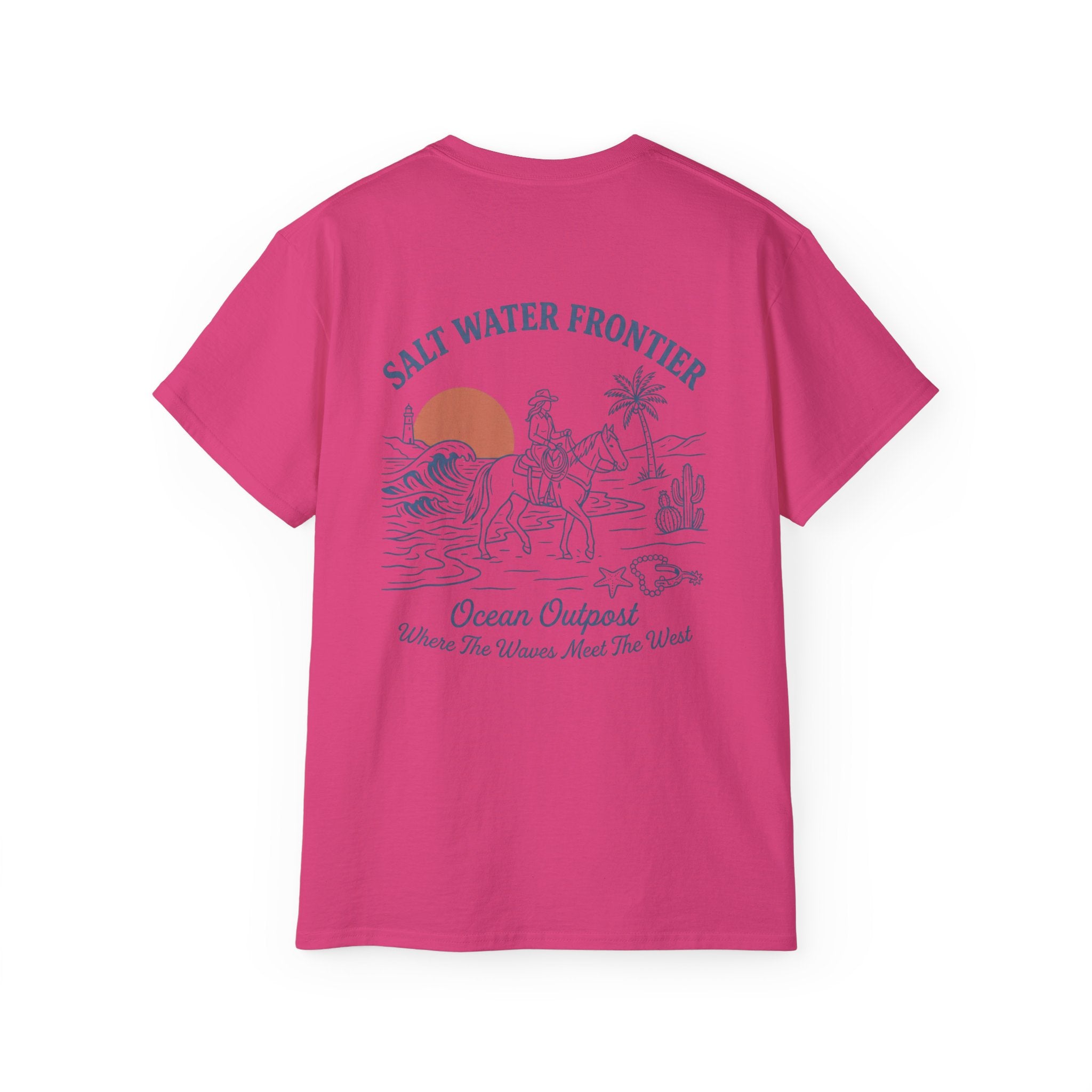 Salt Water Frontier Tee — Ocean Outpost Coastal Graphic T-Shirt Coastal Cowgirl