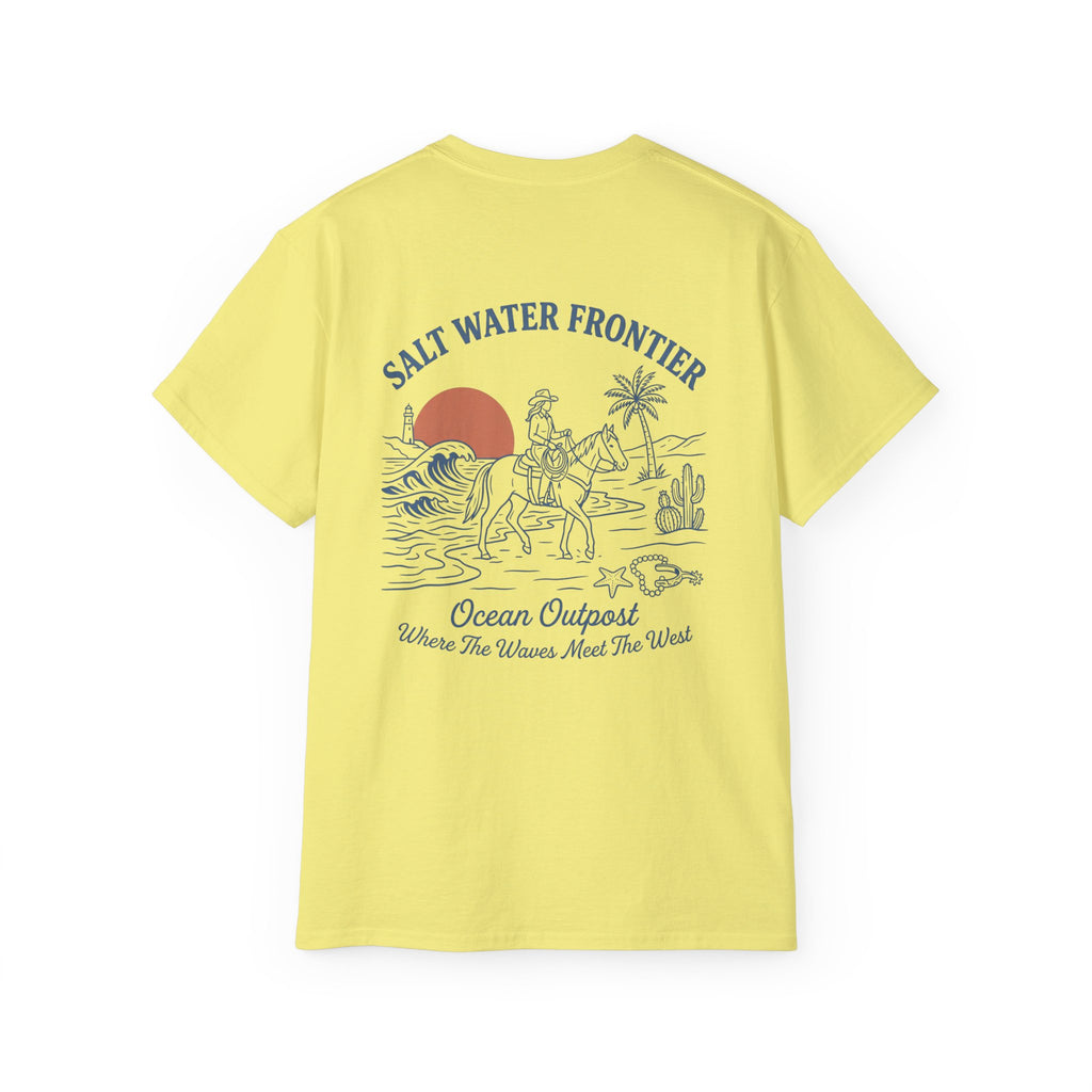 Salt Water Frontier Tee — Ocean Outpost Coastal Graphic T-Shirt Coastal Cowgirl