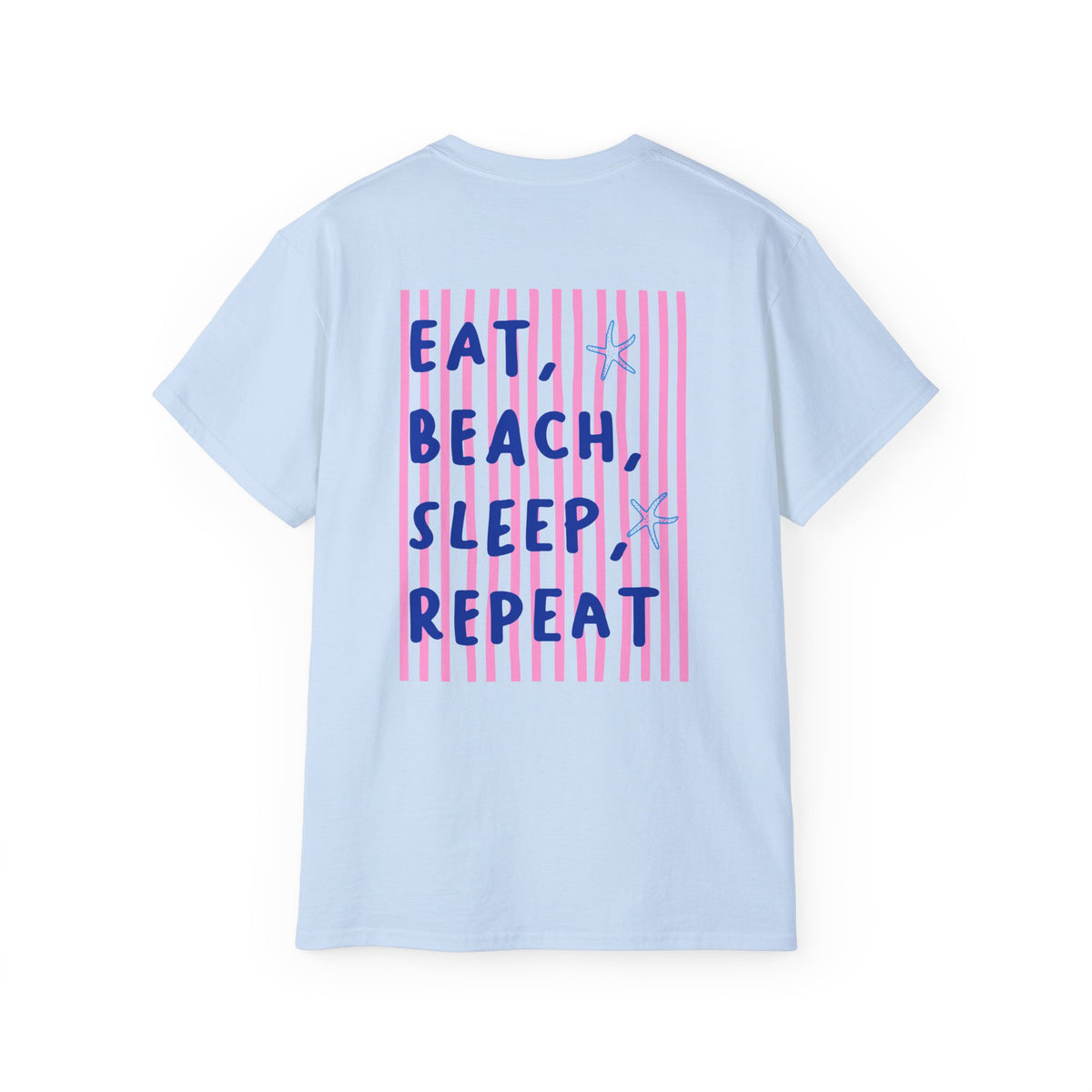 Beach Vibes T-Shirt — “Eat, Beach, Sleep, Repeat” Graphic Tee Salty Girl Collection