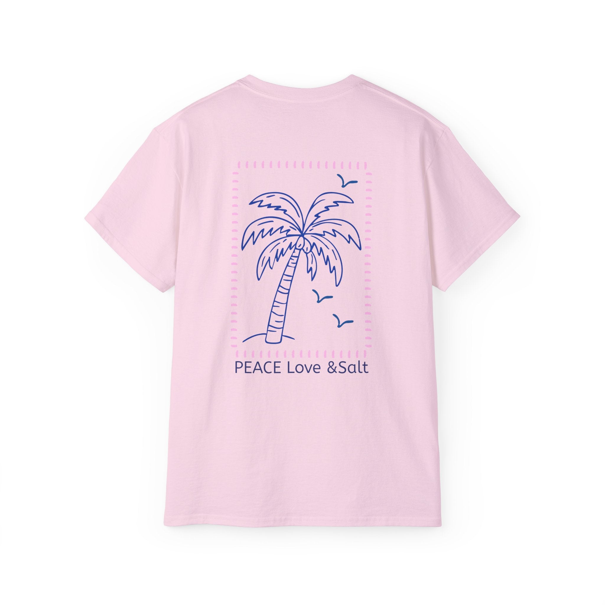 Palm Tree Tee — "PEACE Love & Salt" Beach Graphic T-Shirt Peace Love & Salt Collection