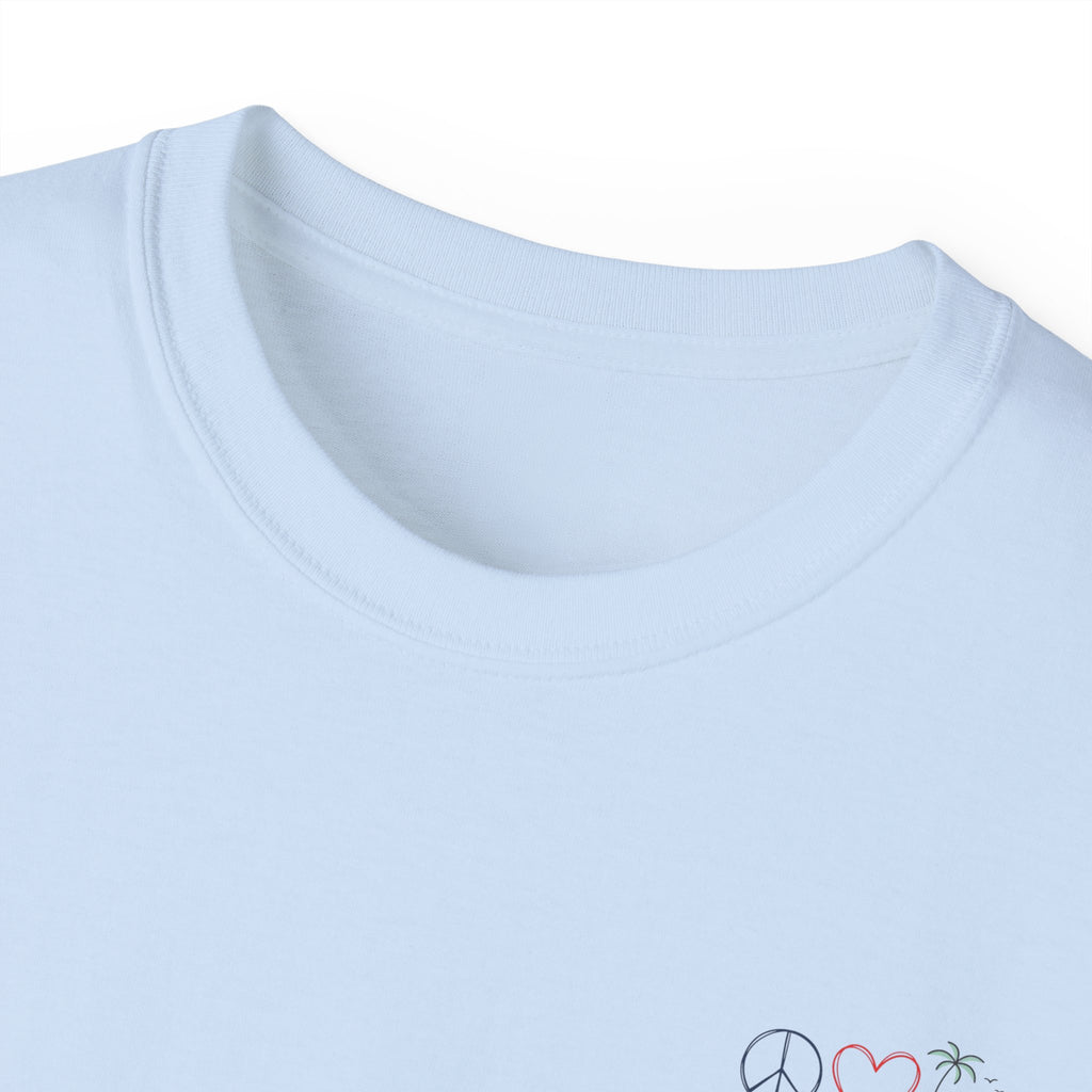 Sunset Wave Tee — Beach Graphic Cotton T-Shirt - Peace Love & salt Collection
