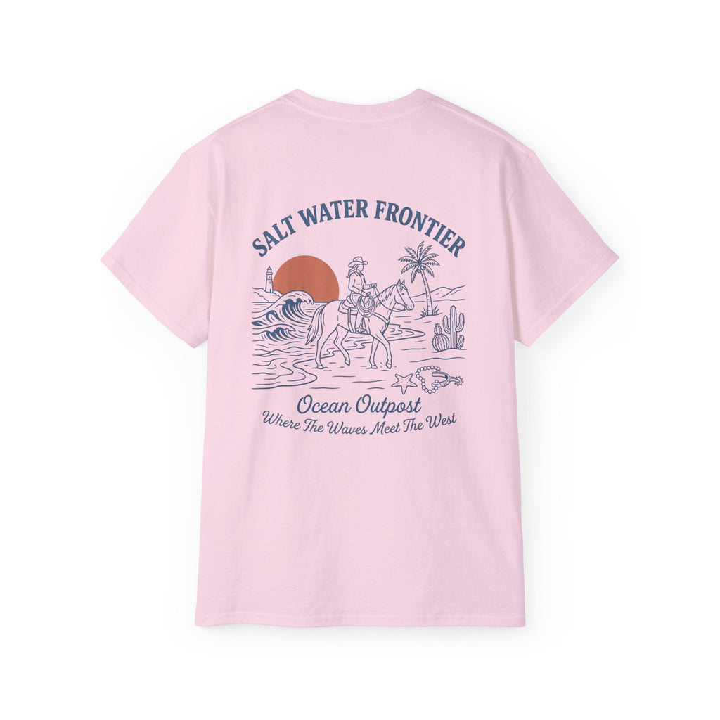 Salt Water Frontier Tee — Ocean Outpost Coastal Graphic T-Shirt Coastal Cowgirl