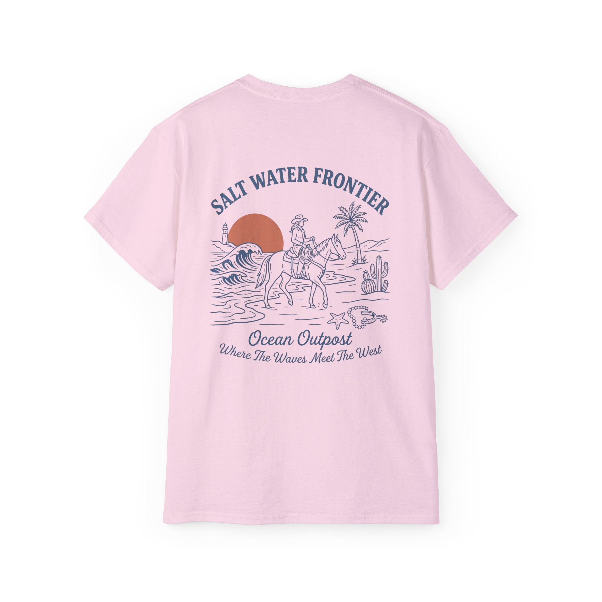 Salt Water Frontier Tee — Ocean Outpost Coastal Graphic T-Shirt Coastal Cowgirl