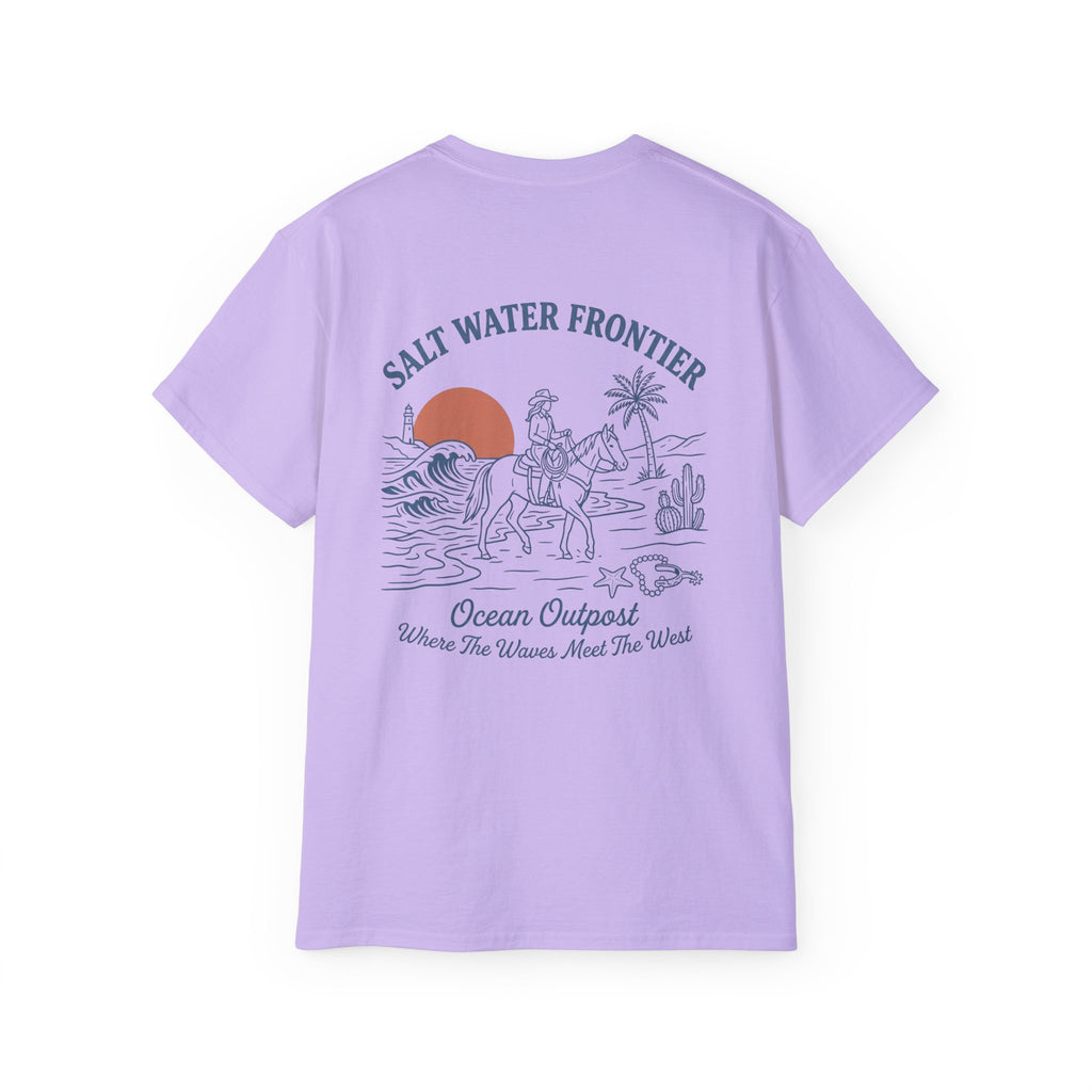 Salt Water Frontier Tee — Ocean Outpost Coastal Graphic T-Shirt Coastal Cowgirl