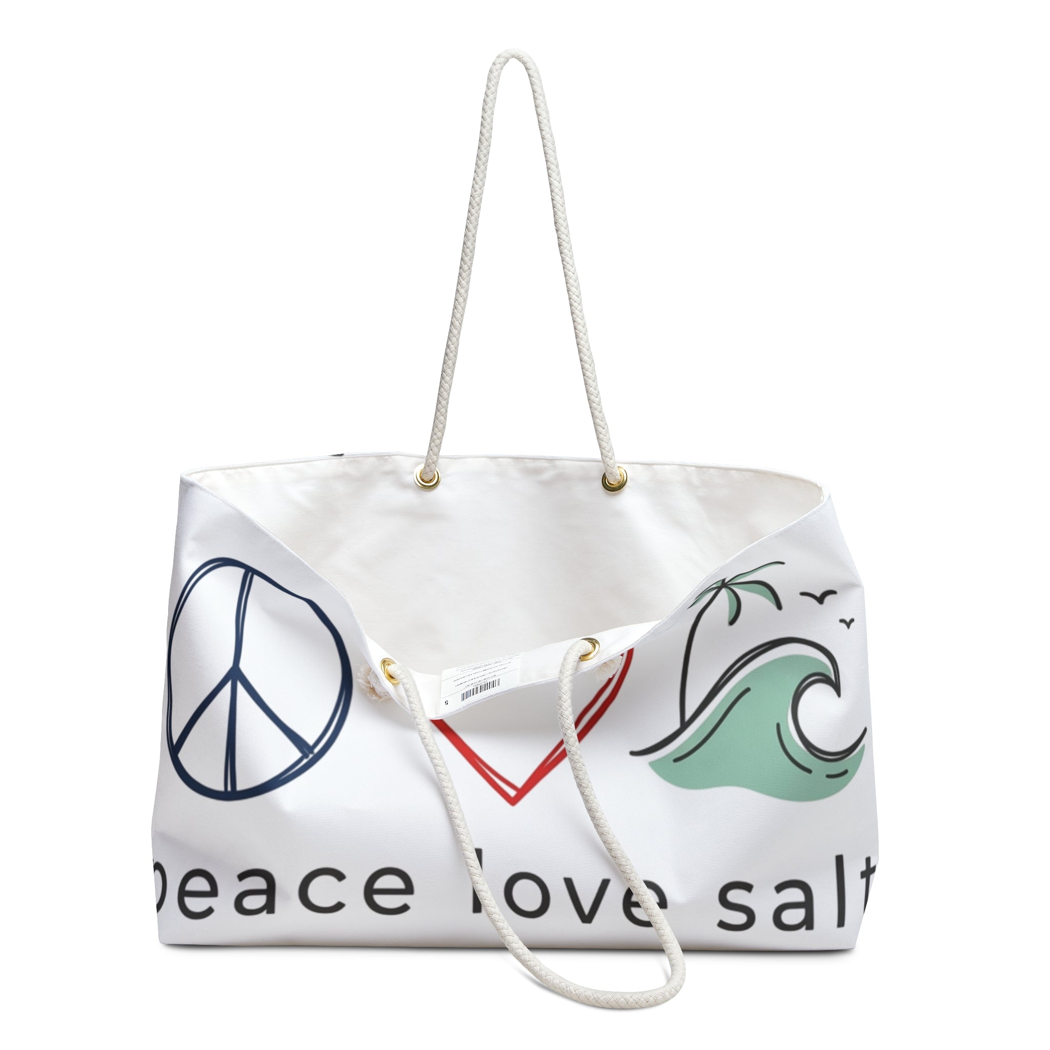 Peace Love Salt Weekender Bag — Beach Tote for Surf Trips & Vacations- Peace Love salt Collection