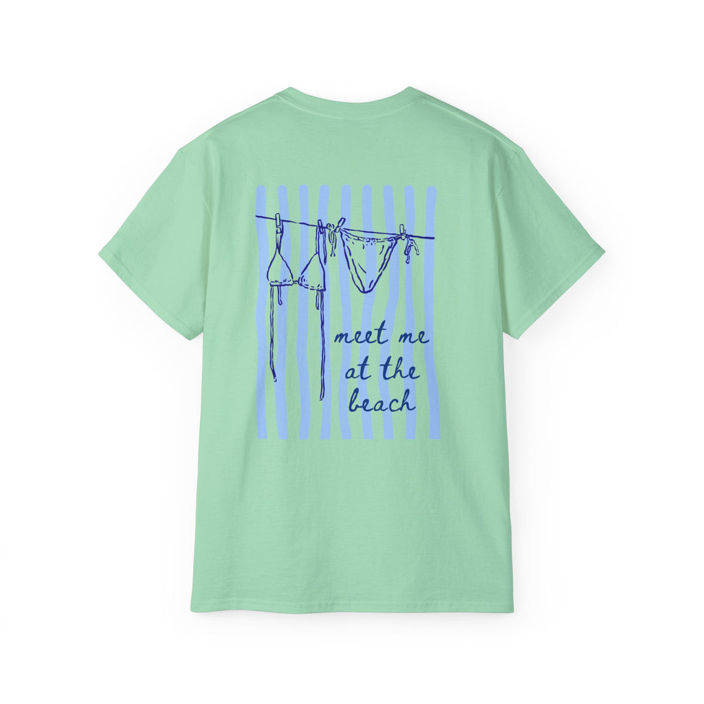 Beach Vibes Tee — "Meet Me at the Beach" Cotton T‑Shirt Salty Girl Collection
