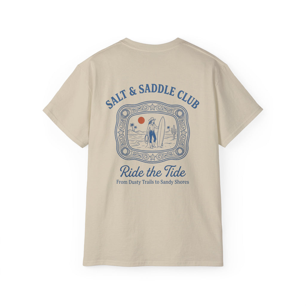 Salt & Saddle Club "Ride the Tide" Tee — Coastal Cowgirl