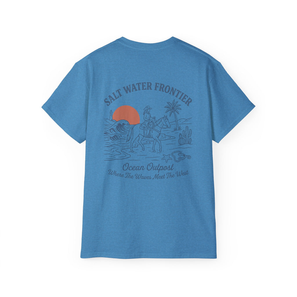 Salt Water Frontier Tee — Ocean Outpost Coastal Graphic T-Shirt Coastal Cowgirl