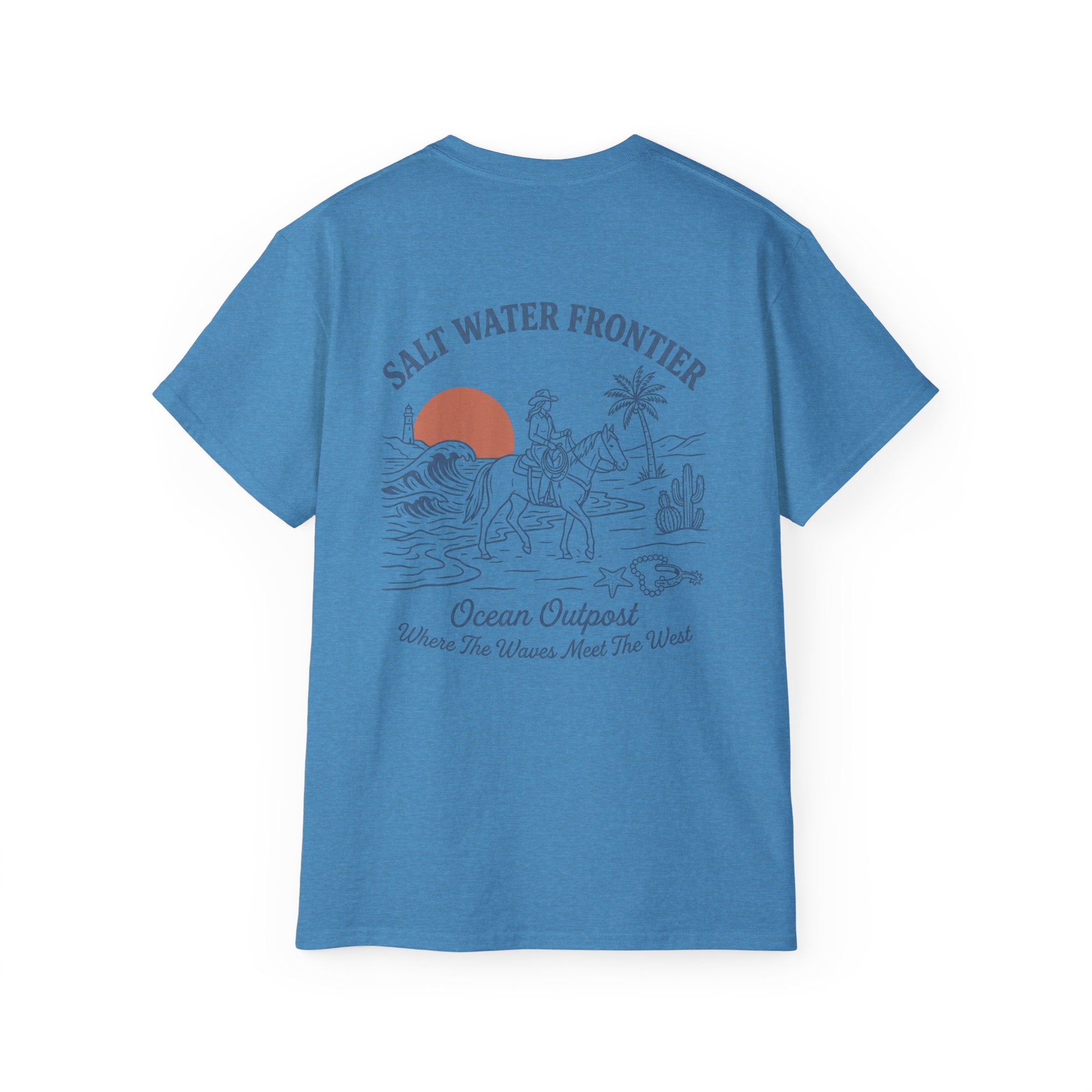 Salt Water Frontier Tee — Ocean Outpost Coastal Graphic T-Shirt Coastal Cowgirl