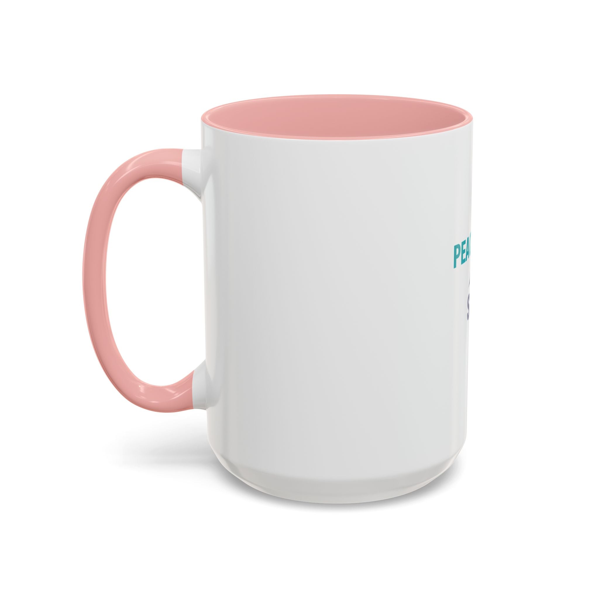 Peace • Love • Salt Accent Coffee Mug — Beach Wave Ceramic Cup (11/15 oz)