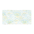 Sunrise Waves Beach Towel — Pastel Watercolor Coastal Pattern