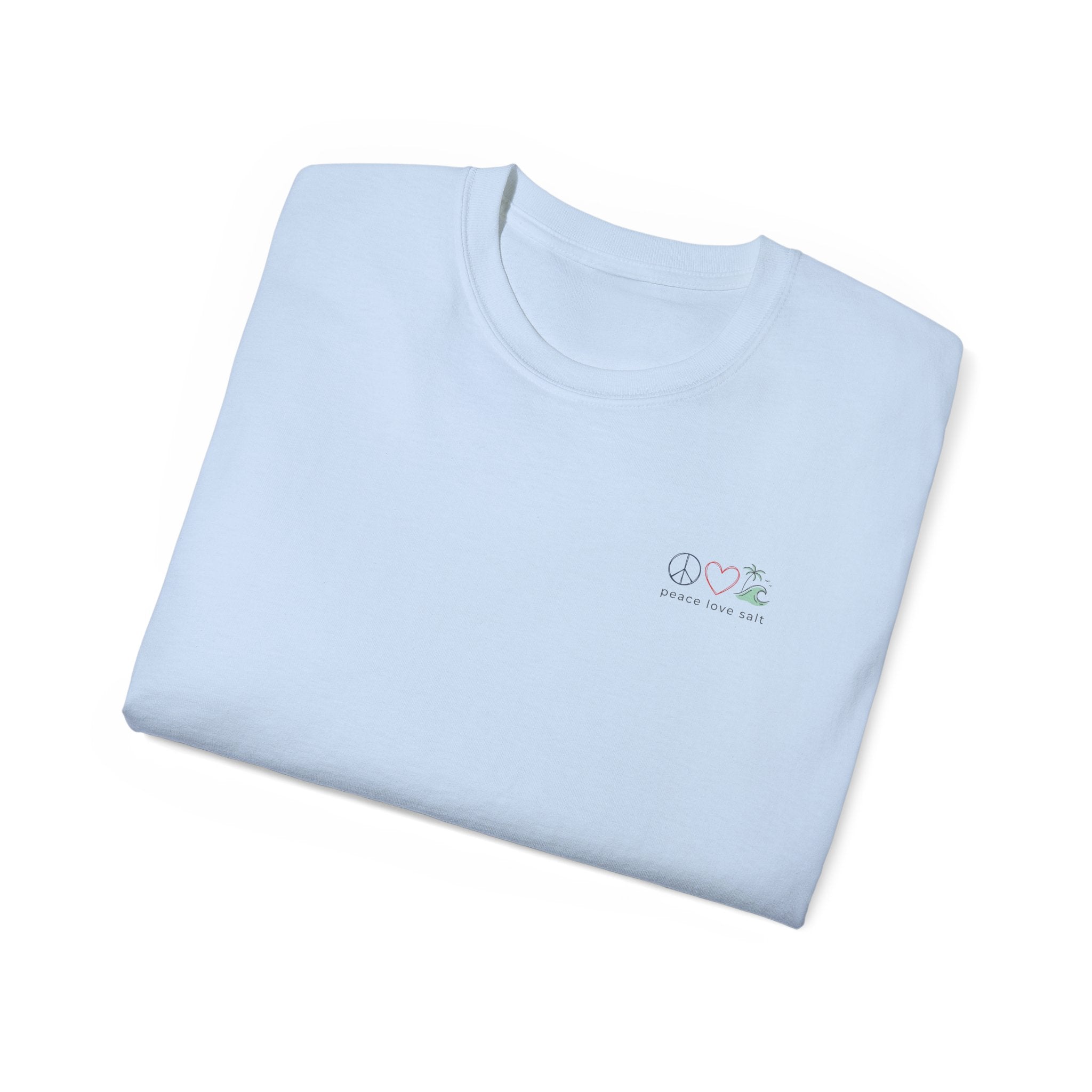 Sunset Wave Tee — Beach Graphic Cotton T-Shirt - Peace Love & salt Collection