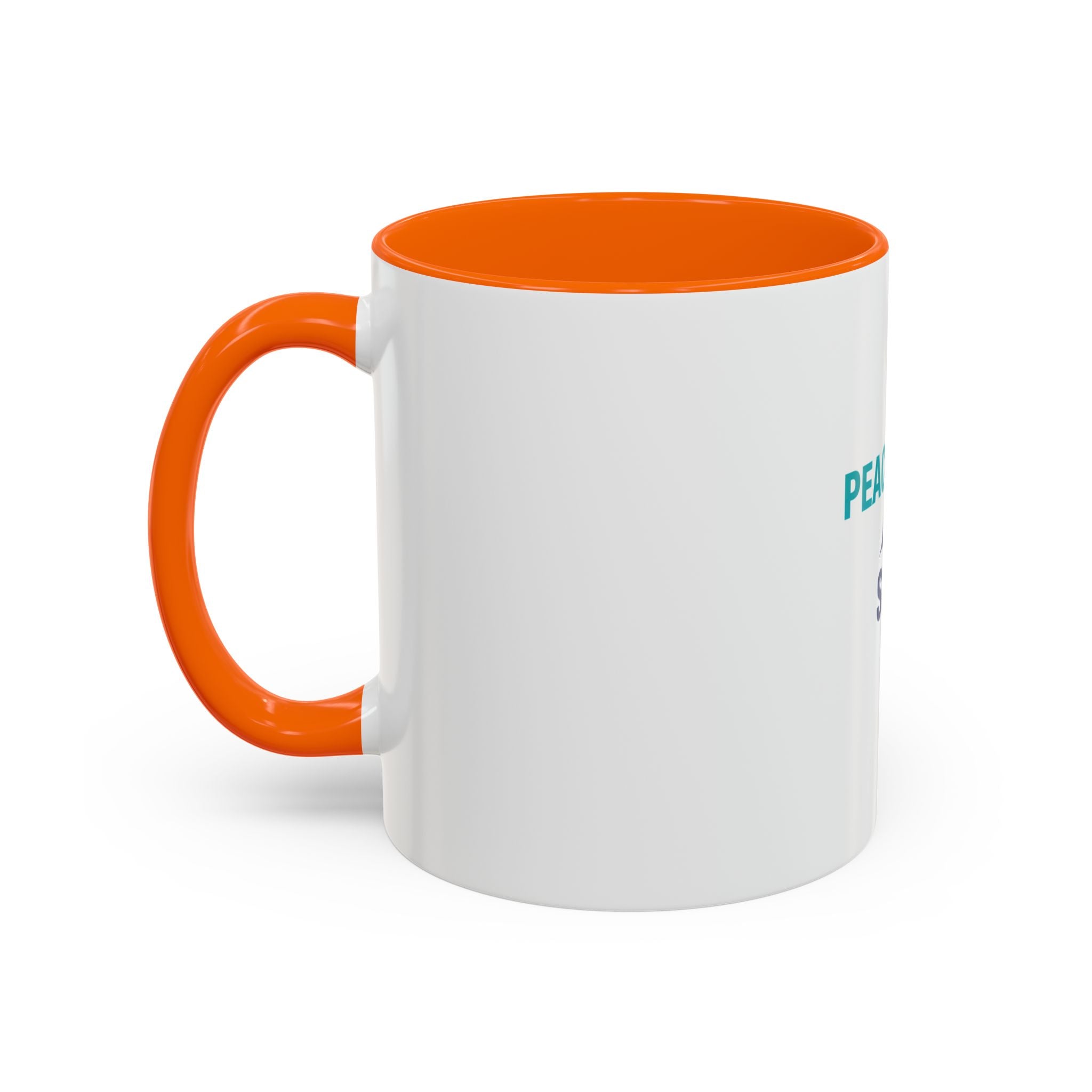 Peace • Love • Salt Accent Coffee Mug — Beach Wave Ceramic Cup (11/15 oz)