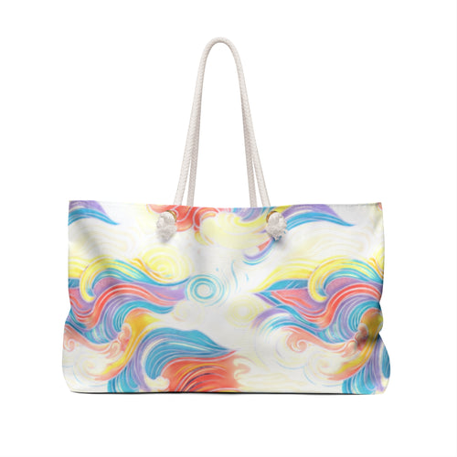 Colorful Swirl Weekender Bag — Vibrant Abstract Travel Tote