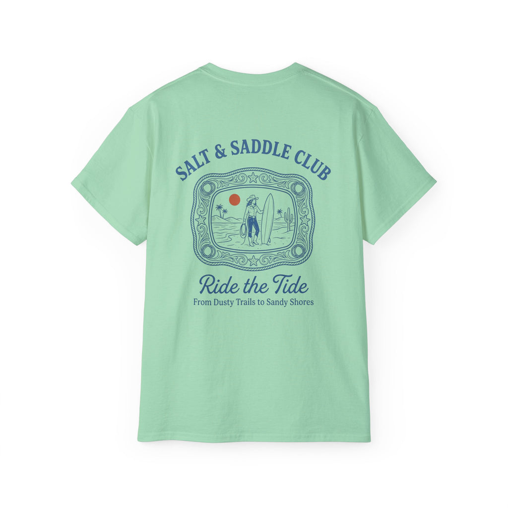 Salt & Saddle Club "Ride the Tide" Tee — Coastal Cowgirl