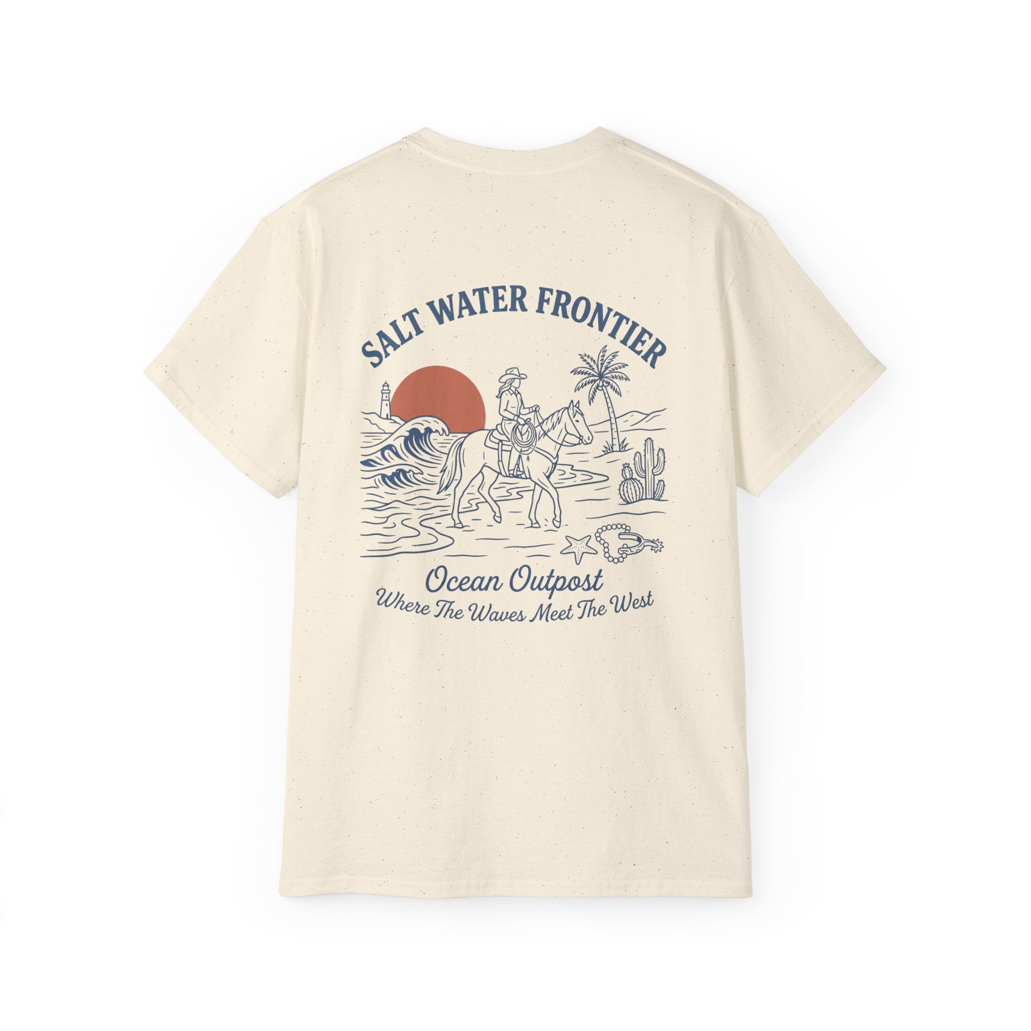 Salt Water Frontier Tee — Ocean Outpost Coastal Graphic T-Shirt Coastal Cowgirl