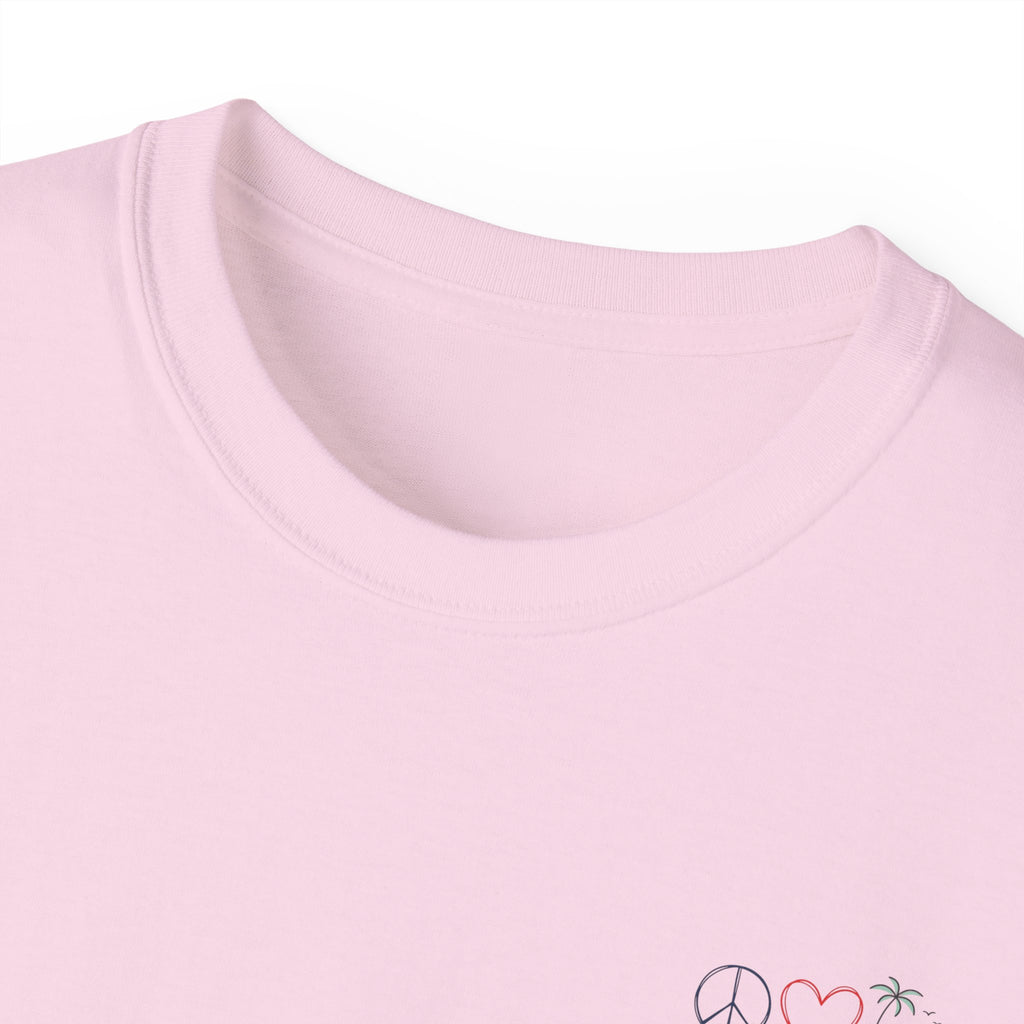 Sunset Wave Tee — Beach Graphic Cotton T-Shirt - Peace Love & salt Collection