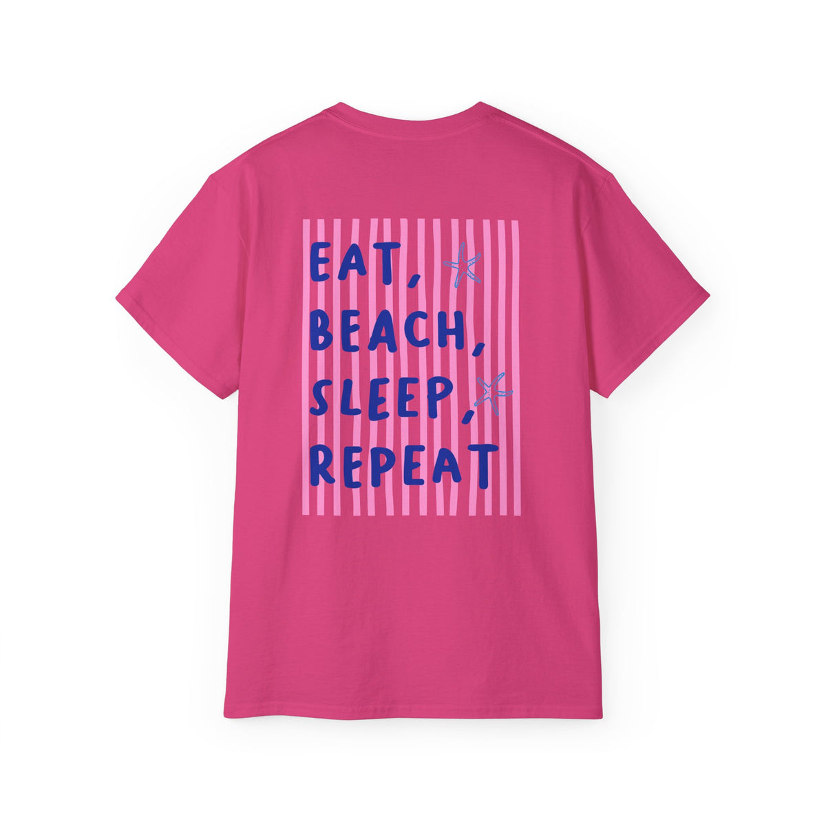 Beach Vibes T-Shirt — “Eat, Beach, Sleep, Repeat” Graphic Tee Salty Girl Collection