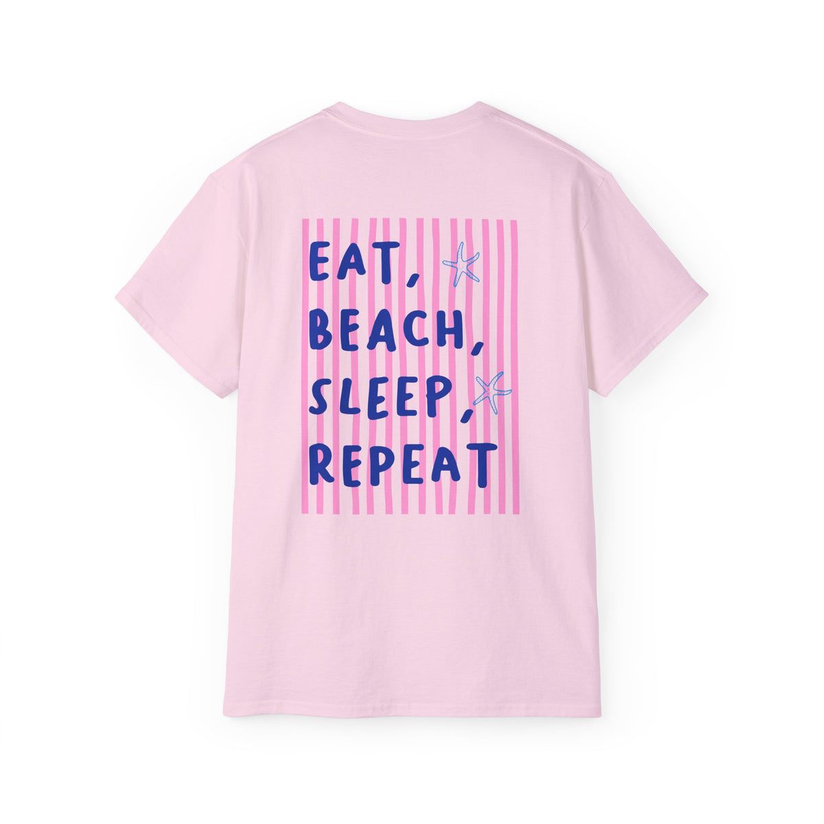Beach Vibes T-Shirt — “Eat, Beach, Sleep, Repeat” Graphic Tee Salty Girl Collection