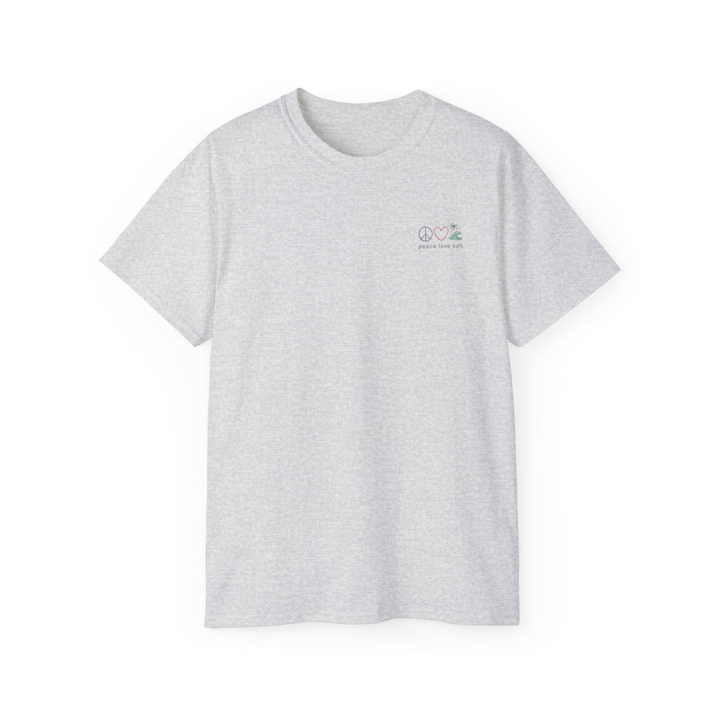 Sunset Wave Tee — Beach Graphic Cotton T-Shirt - Peace Love & salt Collection