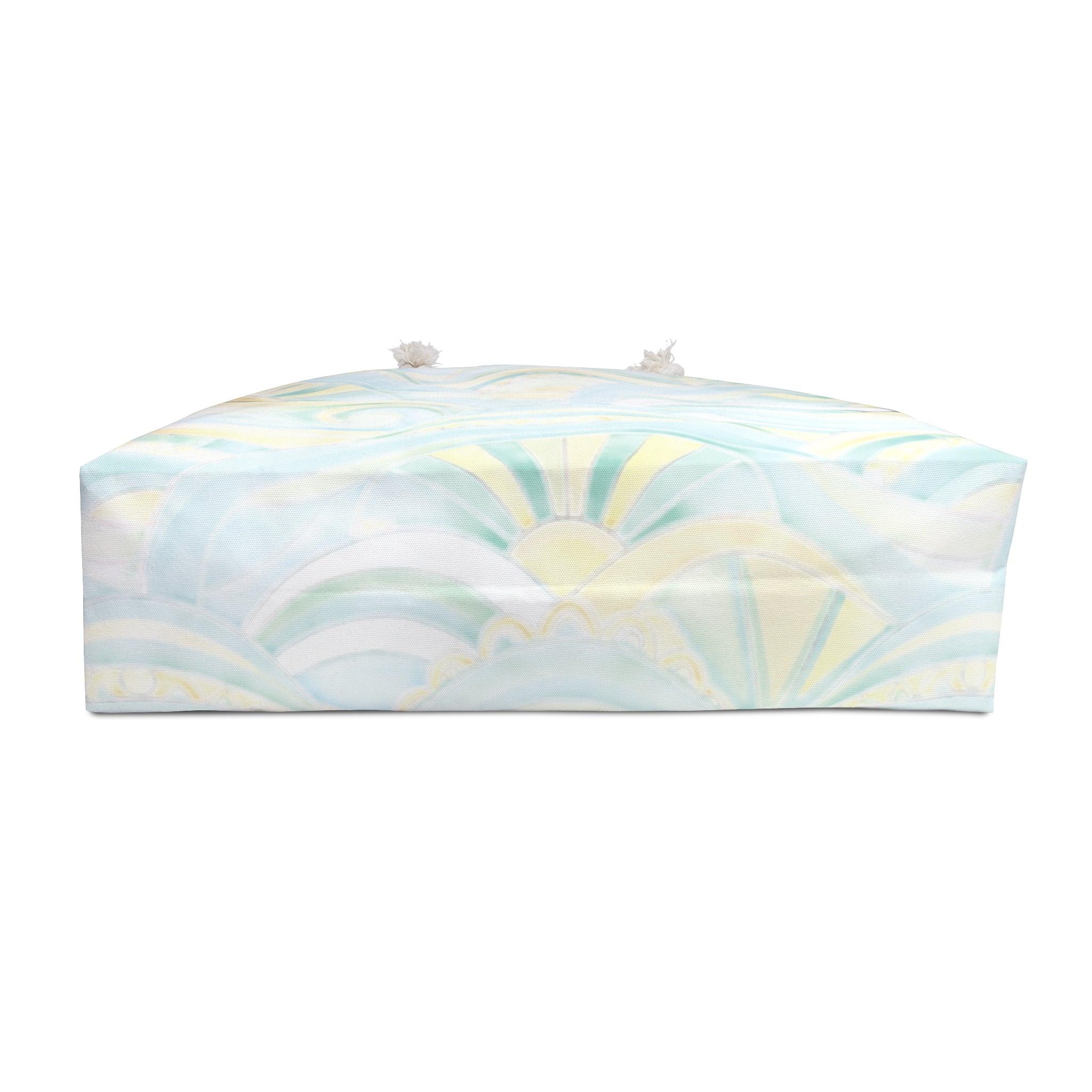 Sunrise Waves Weekender Bag | Beach Tote, Watercolor Nautical Pattern