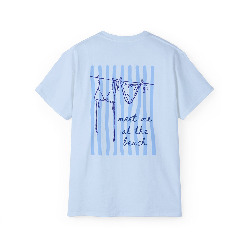 Beach Vibes Tee — "Meet Me at the Beach" Cotton T‑Shirt Salty Girl Collection