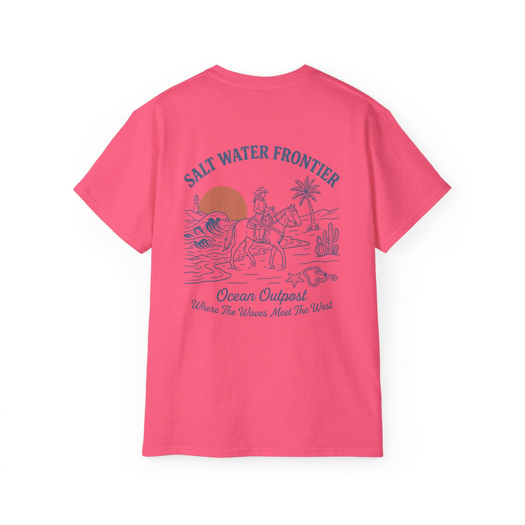 Salt Water Frontier Tee — Ocean Outpost Coastal Graphic T-Shirt Coastal Cowgirl