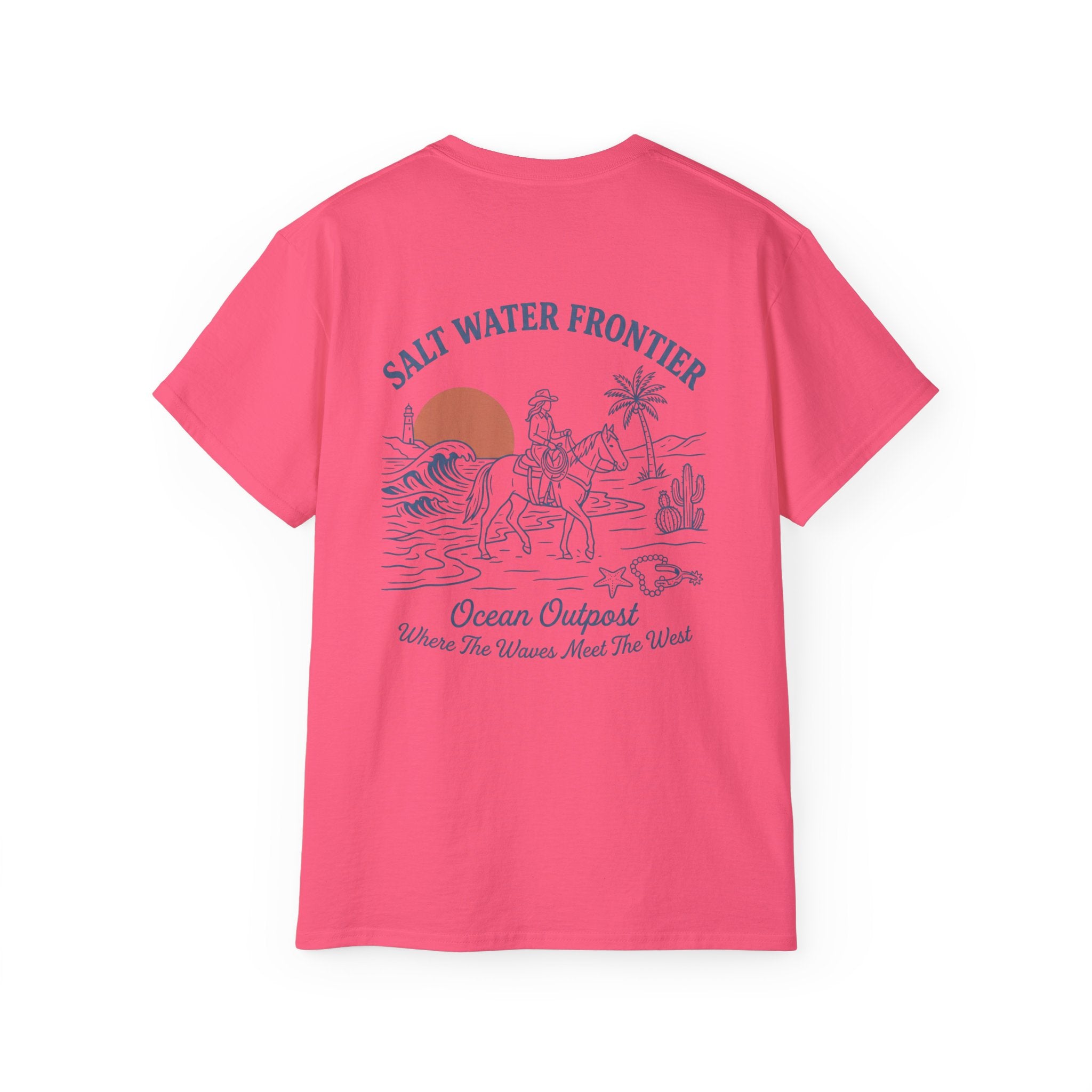 Salt Water Frontier Tee — Ocean Outpost Coastal Graphic T-Shirt Coastal Cowgirl