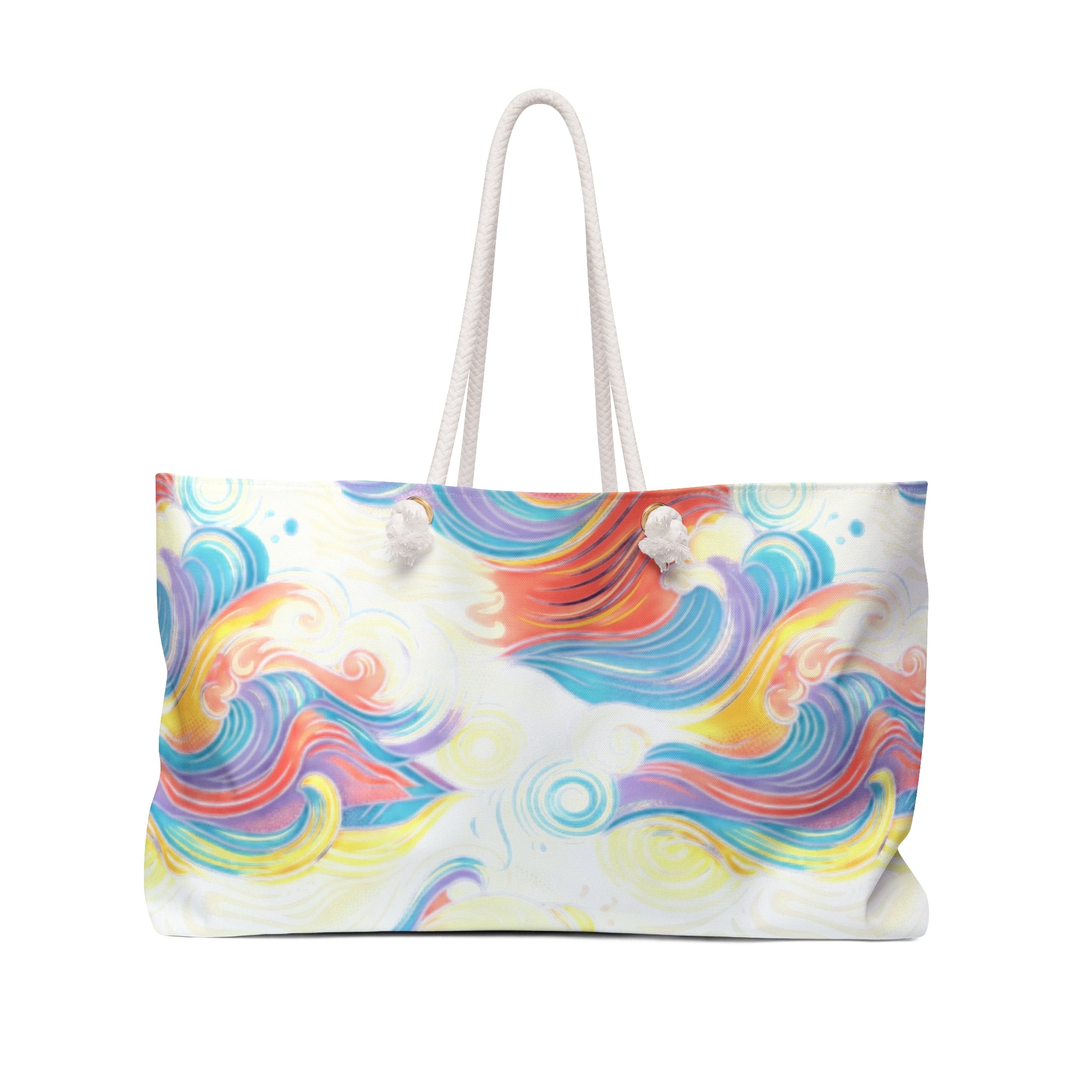 Colorful Swirl Weekender Bag — Vibrant Abstract Travel Tote