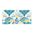 Sunrise Waves Beach Towel — Teal & Mustard Coastal Pattern