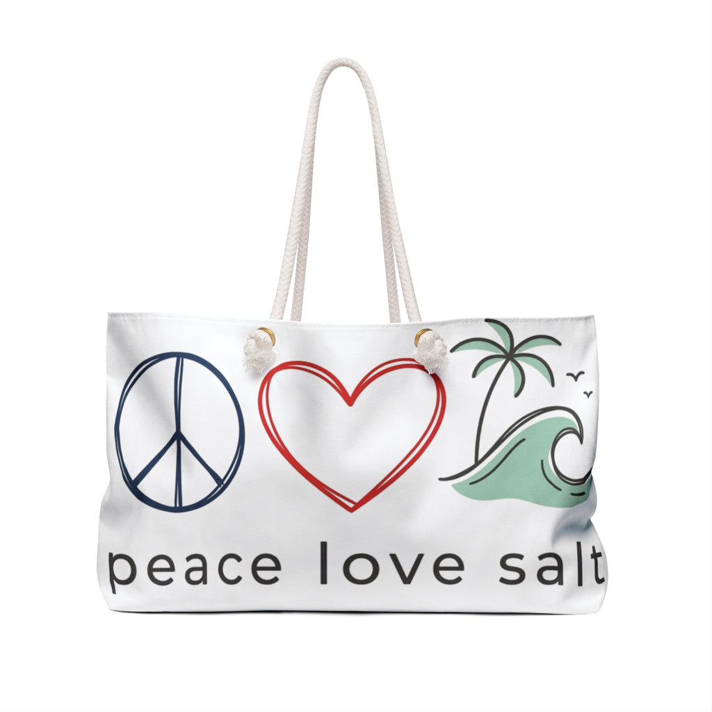 Peace Love Salt Weekender Bag — Beach Tote for Surf Trips & Vacations- Peace Love salt Collection