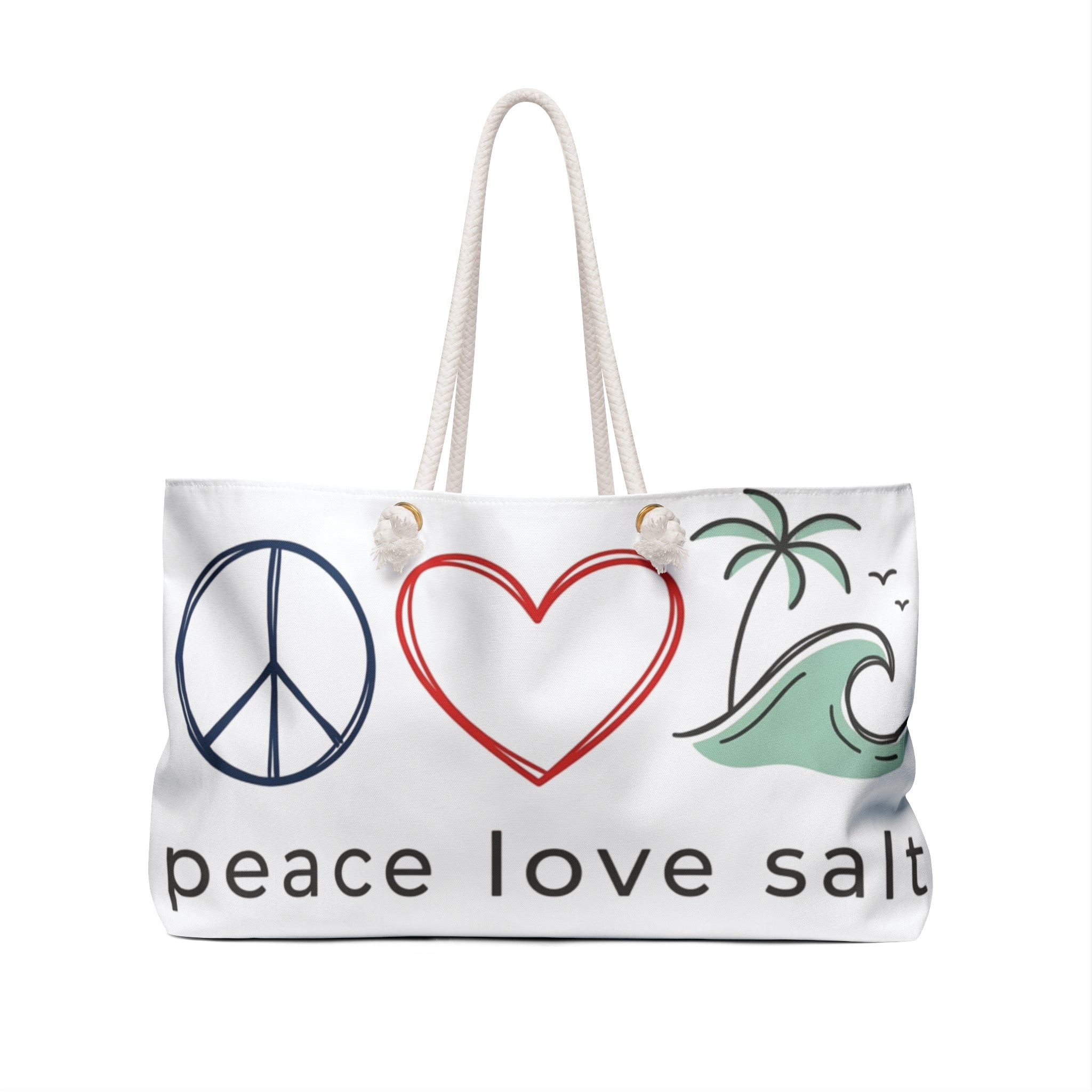 Peace Love Salt Weekender Bag — Beach Tote for Surf Trips & Vacations- Peace Love salt Collection